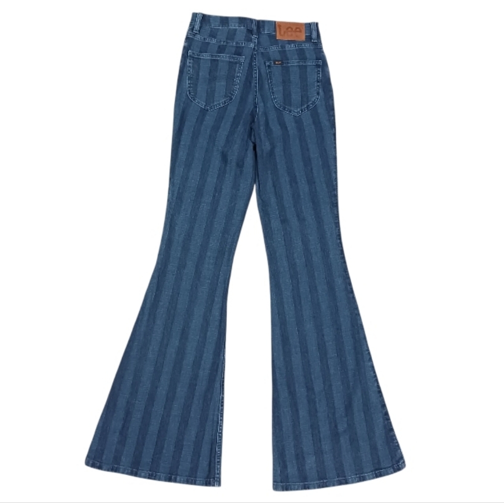 Lee Mid Stripe Flare Bell Bottom Jeans - Picture 3 of 8
